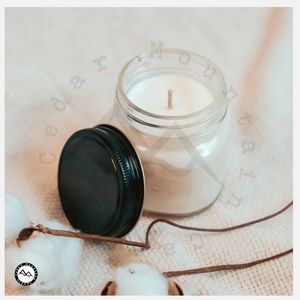 Cedar Mountain Candle 6.5oz Mason Jar Soy Candle Lemon Citronella Brand …